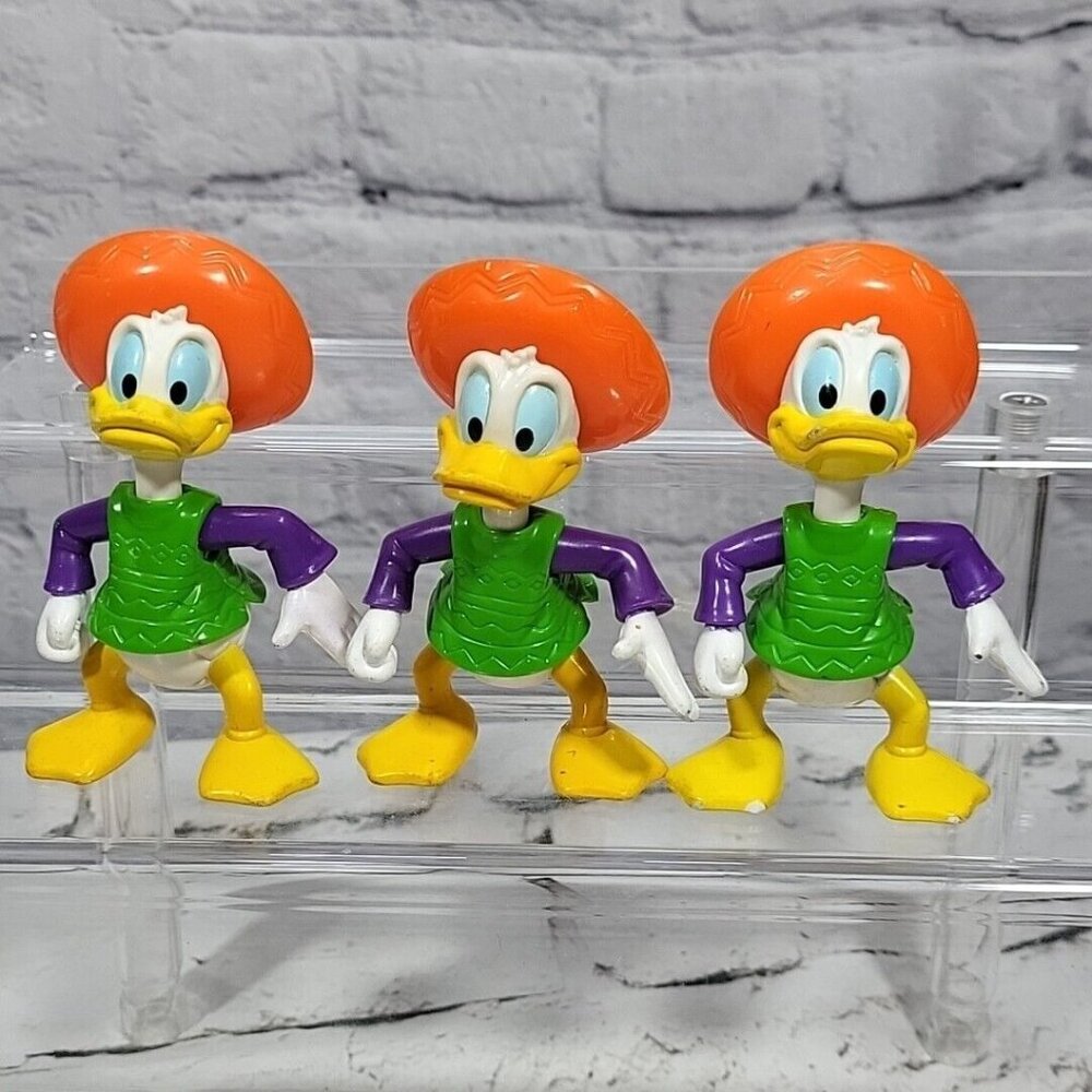 Disney World Epcot Center Donald Duck Figure Sombrero Matching‎ Lot 3 McDonalds